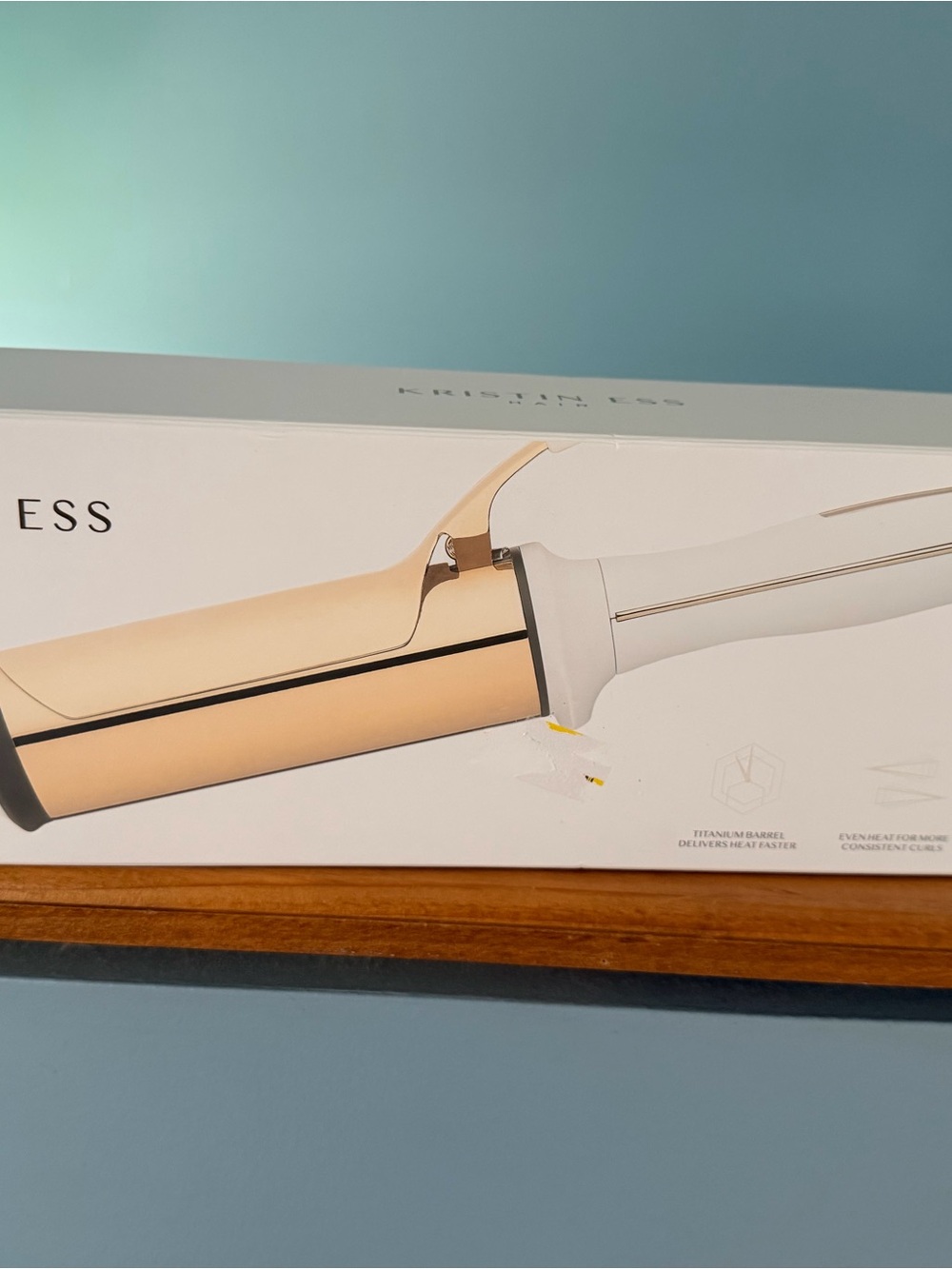 Kristin Ess White and Rose Gold Curling Iron — Sleek Professional Styling Tool